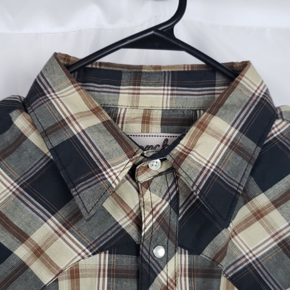Wrangler Wrencher Plaid Shirt XL Western Cowboy - Picture 3 of 8